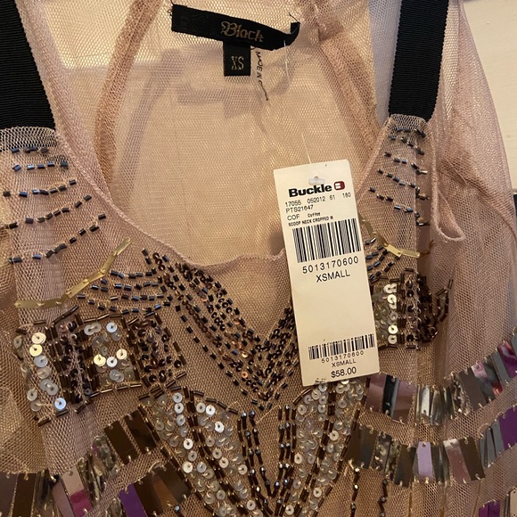 Sequin Mesh Crop - Picture 2 of 2